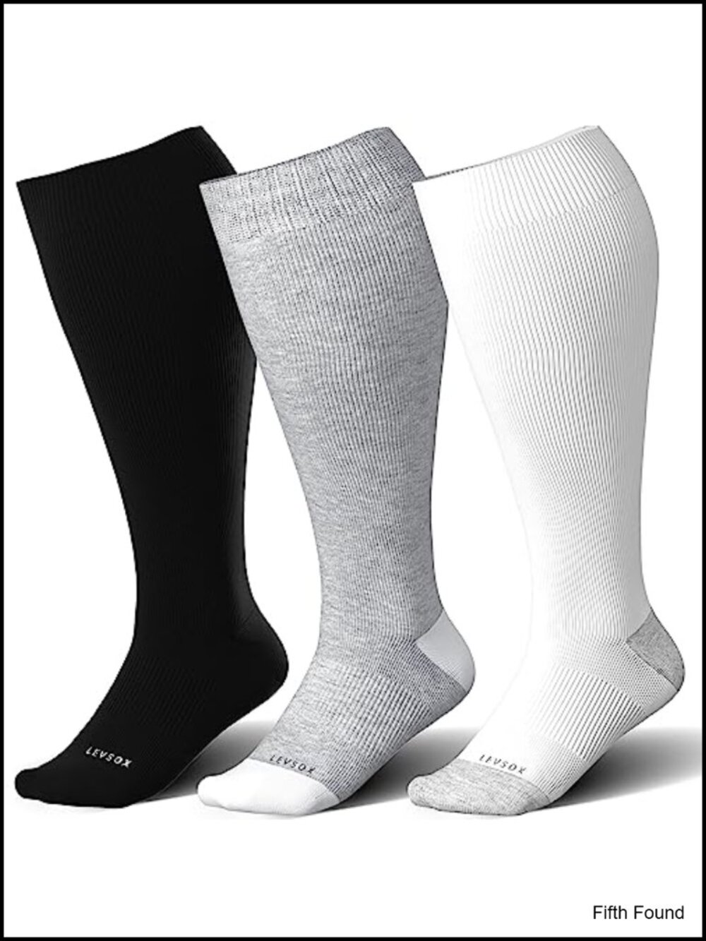 Wide Calf Compression Socks Plus Size 15-20mmHg Knee High Support Stockings